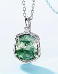 Moss Agate Crystal Necklace