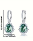 Moss Agate Bright Drop Earrings