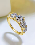 Engagement Gold Zirconia Ring