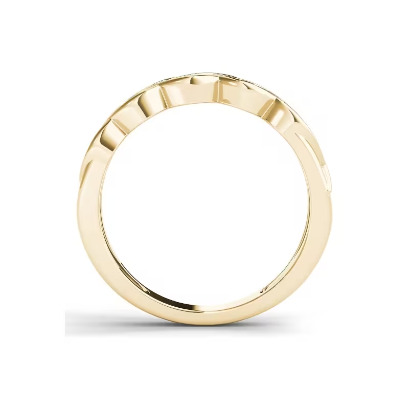 Golden Zirconia Promise Ring