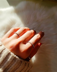 Gypsophila Circle Gold Zirconia Ring