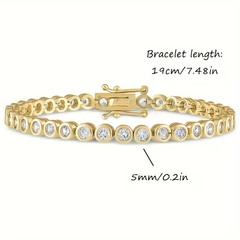Golden Round Crystal Bracelet