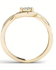 Elegant Engagement Promise Gold Ring