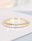 Inlaid Fine Zirconia Gold Ring