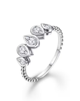 Luxury Golden Crystal Teardrop Ring