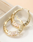 Boho Golden Large Hoop Earrings