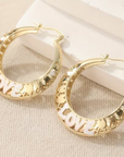 Boho Golden Large Hoop Earrings