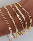 Gold Elegant Tennis Ball Chain Bracelet