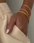 Gold Elegant Tennis Ball Chain Bracelet