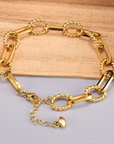 Vintage Twist Chain Gold Bracelet