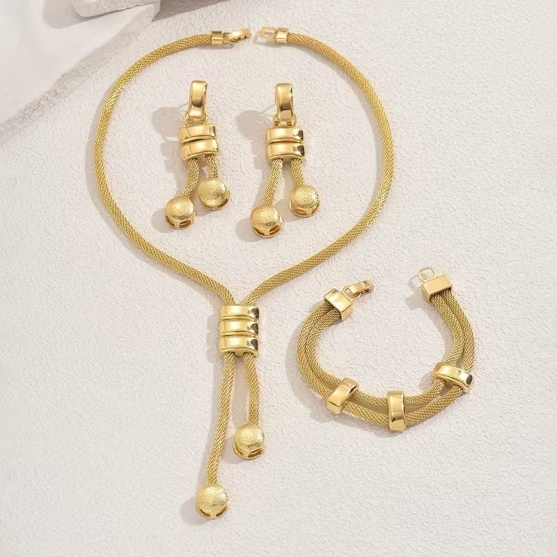 Gold Dangle Mesh Set