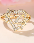 Golden Luxury Adjustable Cuff Ring