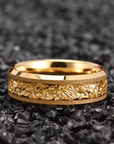 Golden Tungsten Ring