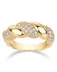 Crystalline Braided Gold Ring