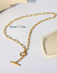 Clip Chain Gold Necklace