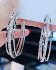 Bright Hoop Silver Earrings