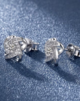 Twisted Orbit Silver Earrings