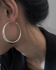 Big Hula Silver Earrings