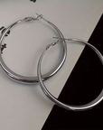 Big Hula Silver Earrings
