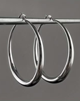 Big Hula Silver Earrings