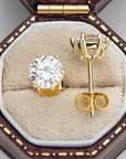 Stud Gold Zirconia Earrings