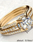 Luxury Ring Inlaid Shiny Zirconia Ring