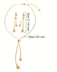 Luxury Gold Drop Dangle Set