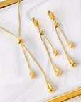 Luxury Gold Drop Dangle Set