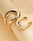 Minimal Golden Cuff Bracelet