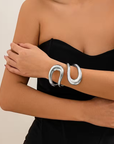 Minimal Golden Cuff Bracelet