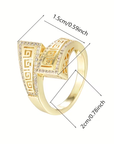 Vintage Tribal Zirconia Gold Ring