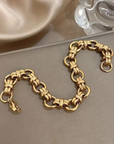 Elegant Gold Chain Braided Bracelet