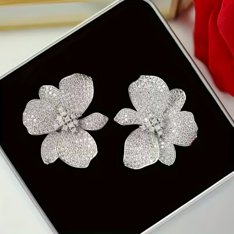 Elegant Flower Stud Earrings