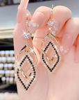 Exquisite Double-Layer Hollow Earrings
