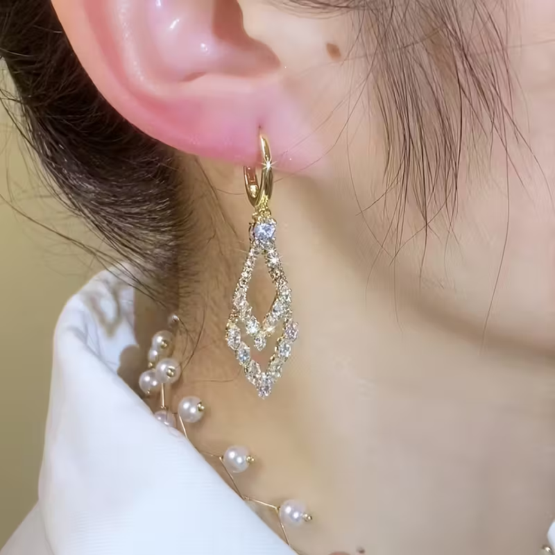 Exquisite Double-Layer Hollow Earrings