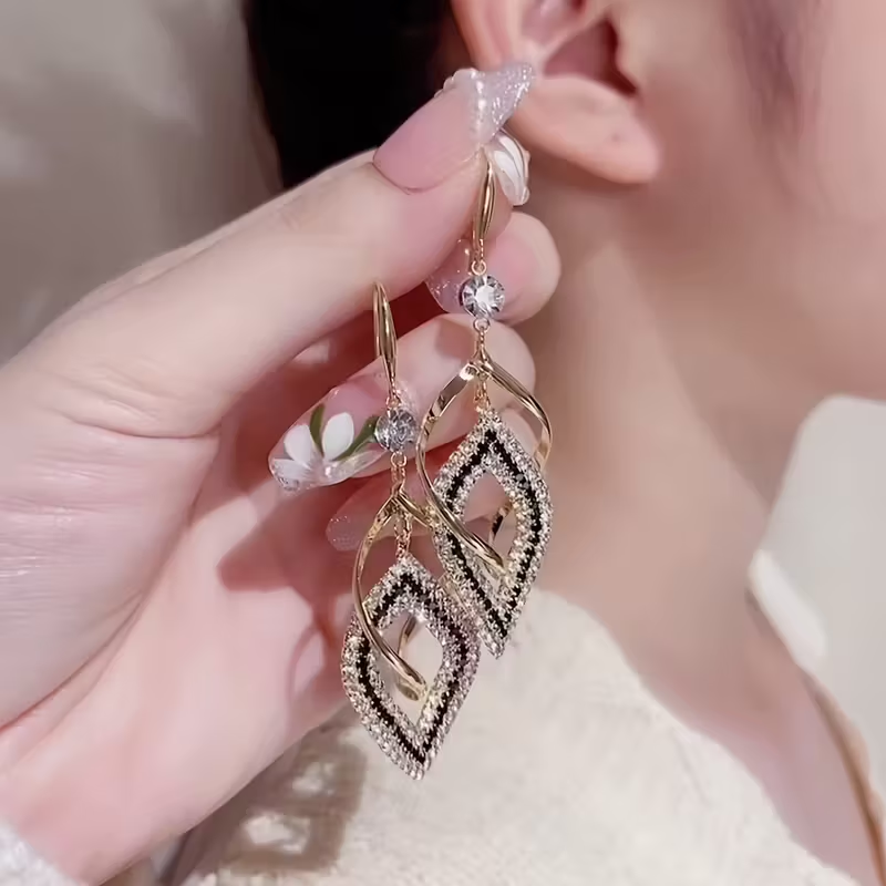 Exquisite Double-Layer Hollow Earrings