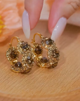 Inlaid Zirconia Sparkling Earrings