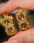 Inlaid Zirconia Sparkling Earrings