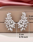 Elegant Zirconia Flower Earrings