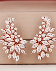 Elegant Zirconia Flower Earrings