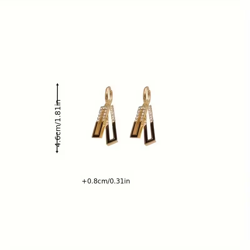 Dangling Geometric Square Earrings
