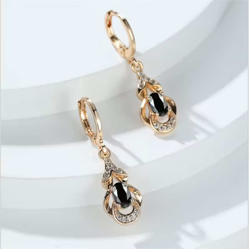 Large Teardrop Crystal Earrings