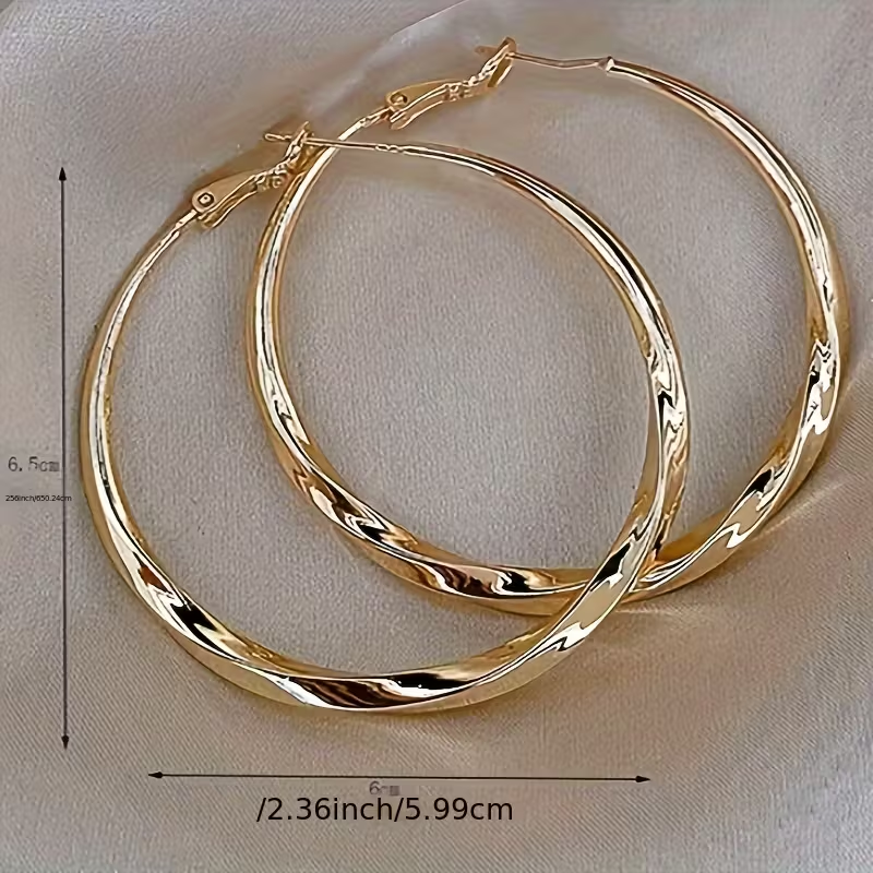 Large Hoop Gold Earrings