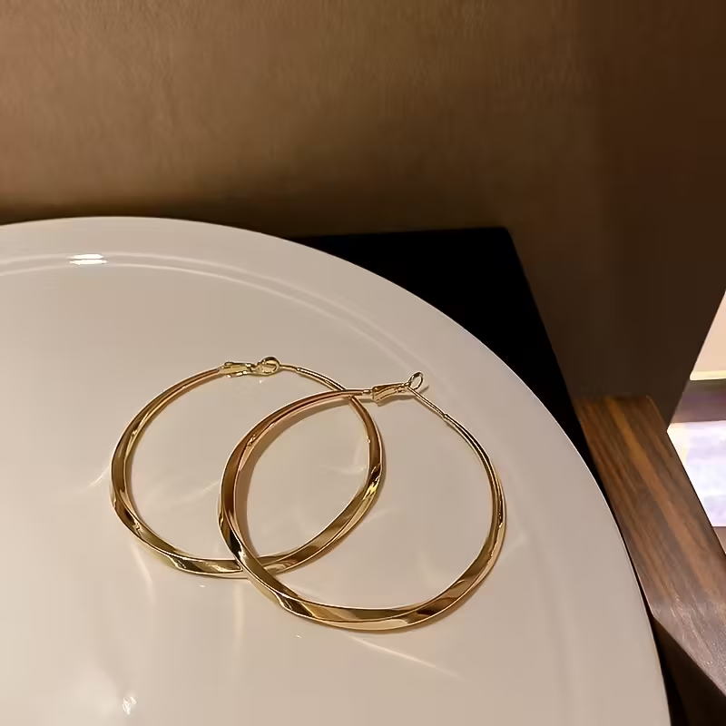 Large Hoop Gold Earrings