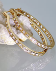 Elegant Large Zirconia Hoop Earrings