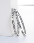 Elegant Large Zirconia Hoop Earrings
