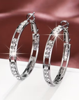 Elegant Bright Hollow Hoop Earrings