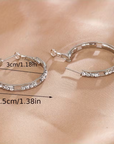 Elegant Bright Hollow Hoop Earrings