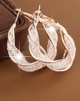 Elegant Bright Hollow Twisted Earrings