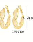 Elegant Bright Hollow Twisted Earrings